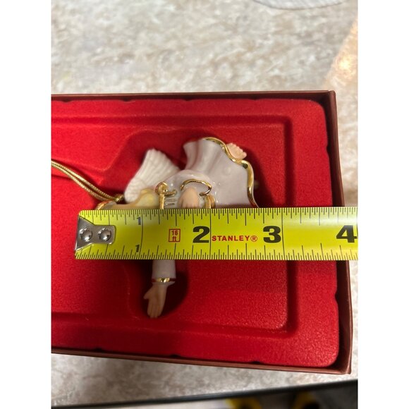 Lenox Angel Ornament With Harp Gold Accents Porcelain Christmas Decoration New - Picture 12 of 12